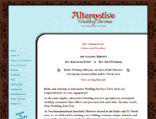 Tablet Screenshot of altweddingservices.com